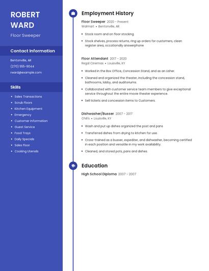 Floor Sweeper Resume