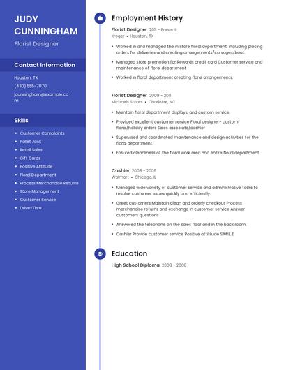 Florist Designer Resume