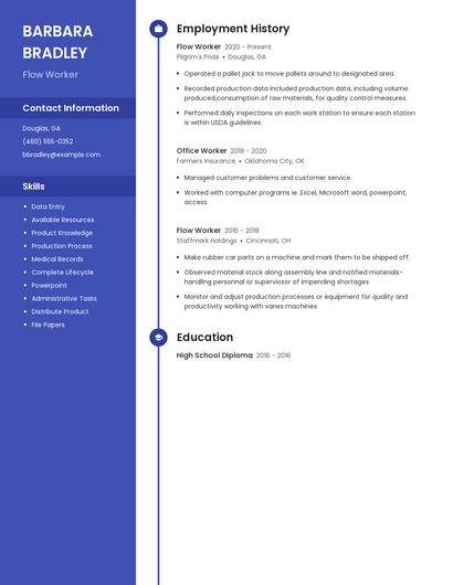 Flow Worker Resume