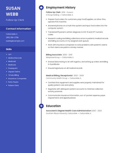 Follow Up Clerk Resume