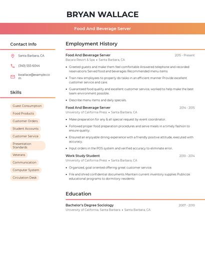 Resume example 3