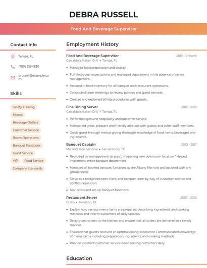 Resume example 3