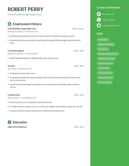 Resume example 5