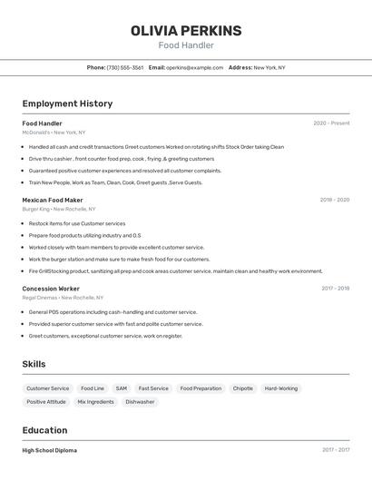 Resume example 2