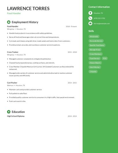 Resume example 4