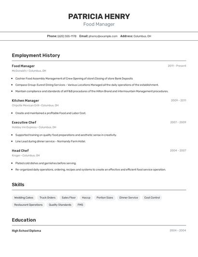 Resume example 2