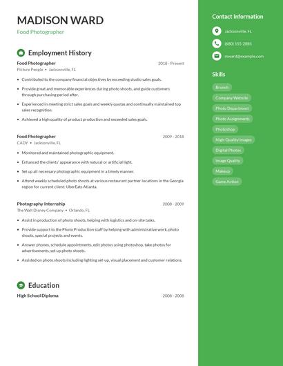 Resume example 5