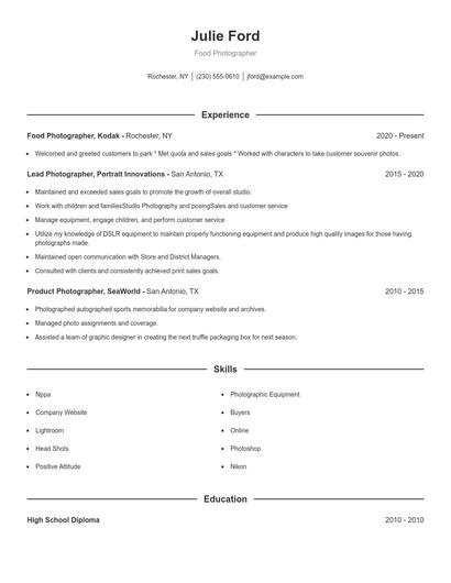 Resume example 1