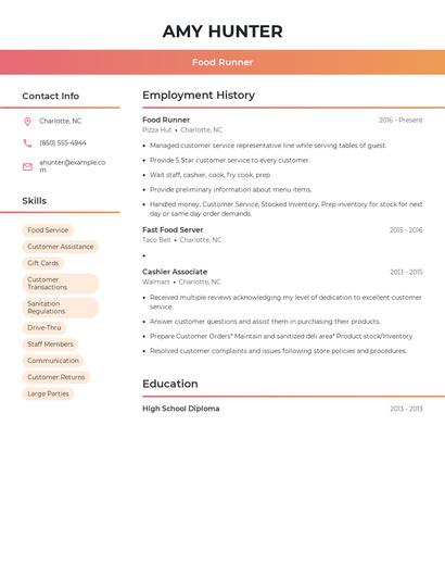 Resume example 3