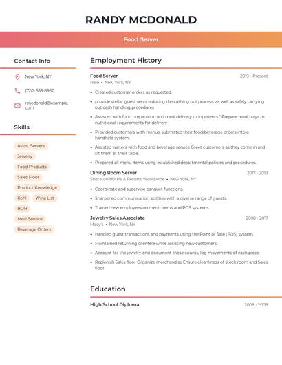 Resume example 3
