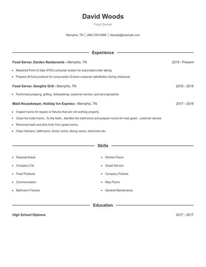 Resume example 1