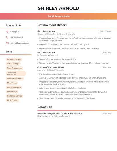 Resume example 3
