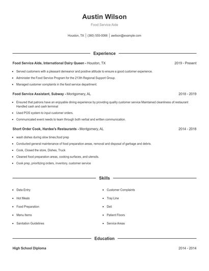 Resume example 1