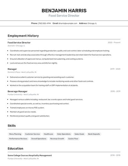 Resume example 2