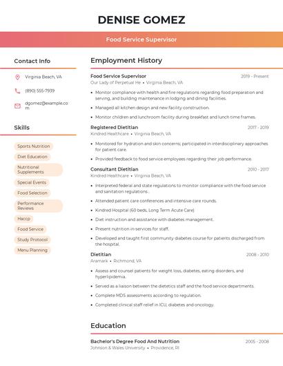 Resume example 3