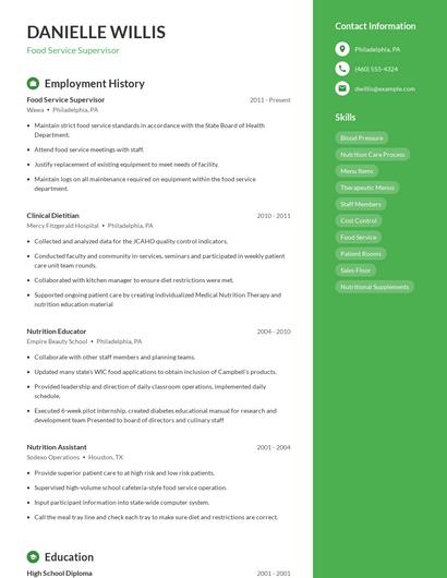 Resume example 5