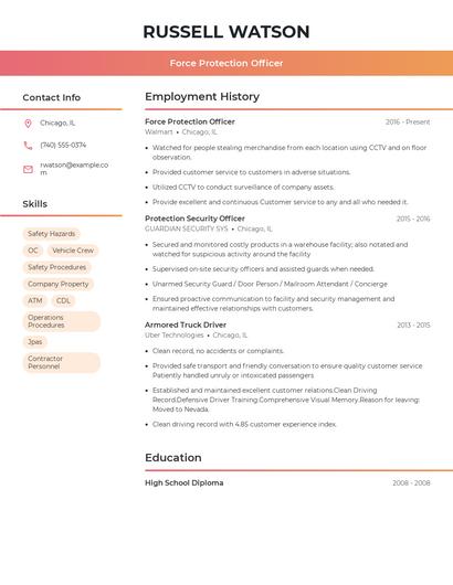 Resume example 3