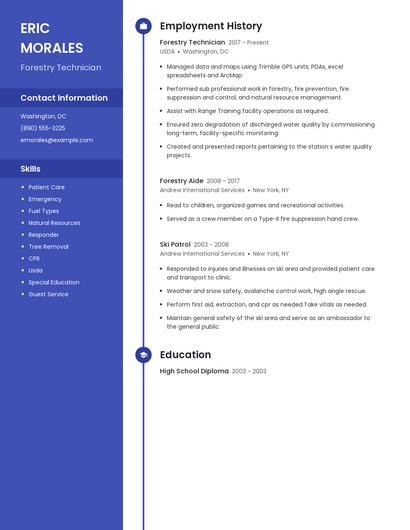 Forestry Technician Resume