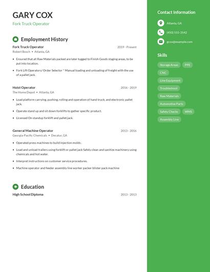 Resume example 4