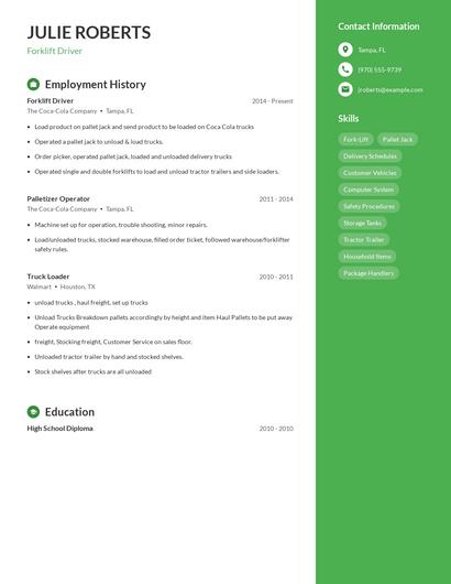 Resume example 4