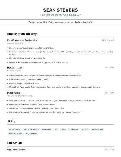 Resume example 2