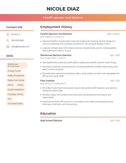 Resume example 3
