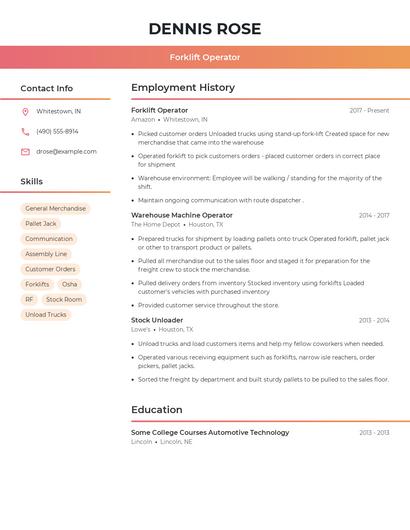 Resume example 3
