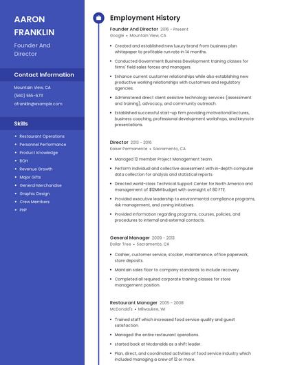 Resume example 5