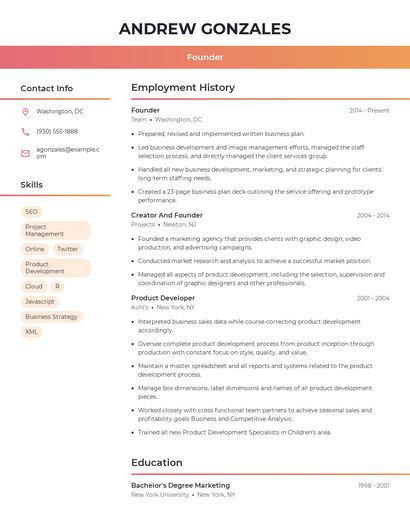 Resume example 3