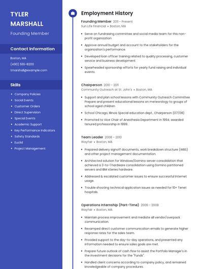Resume example 4
