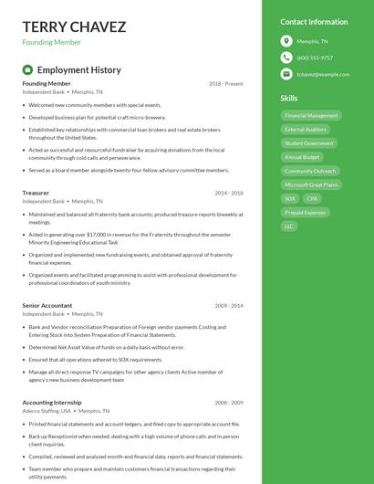 Resume example 5