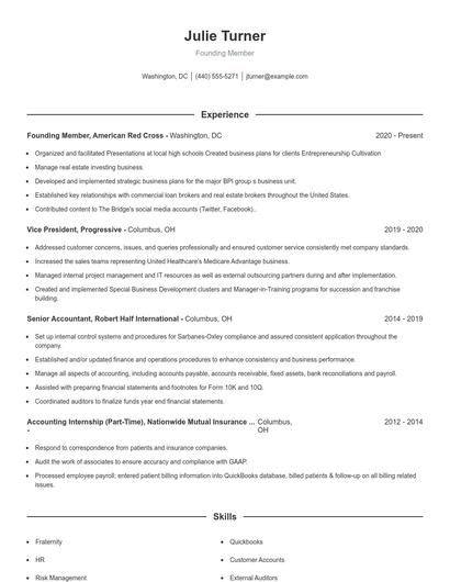 Resume example 1