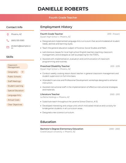 Resume example 3
