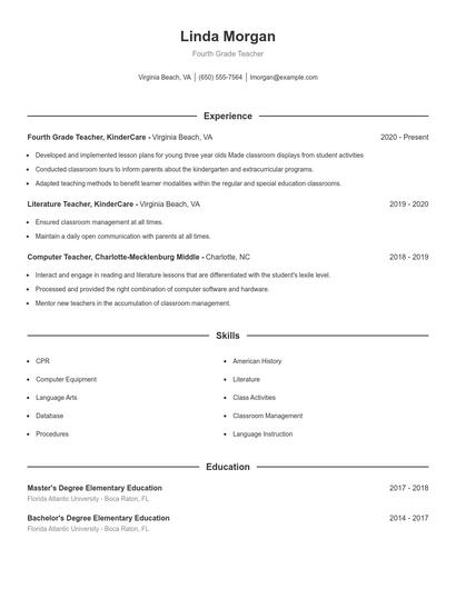Resume example 1