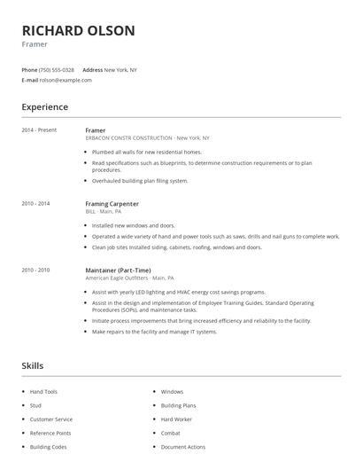Framer Resume