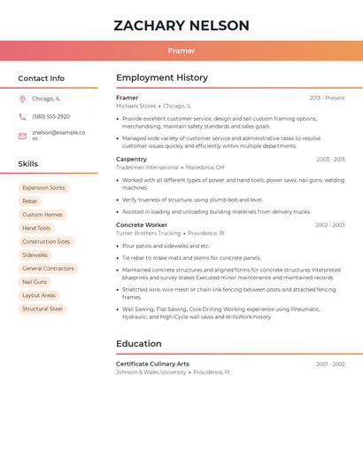 Resume example 3