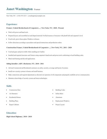 Framer Resume