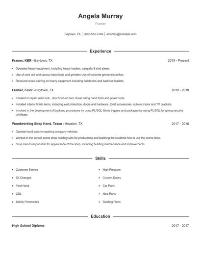 Resume example 1