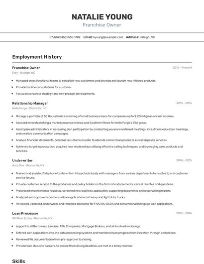 Resume example 2