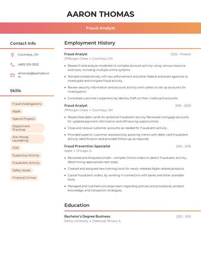 Resume example 3