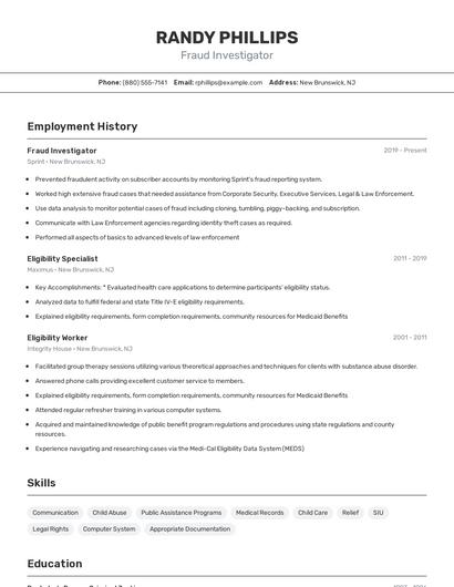 Resume example 2