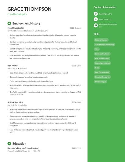 Resume example 5