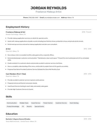 Resume example 2
