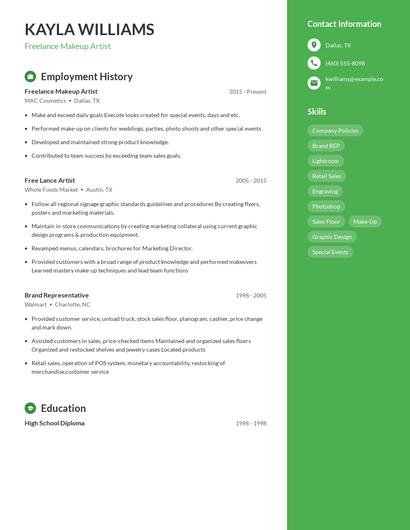 Resume example 5