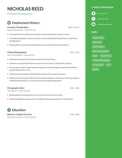 Resume example 5