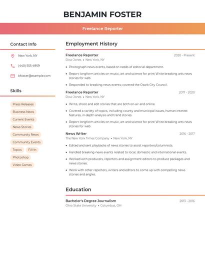 Resume example 3