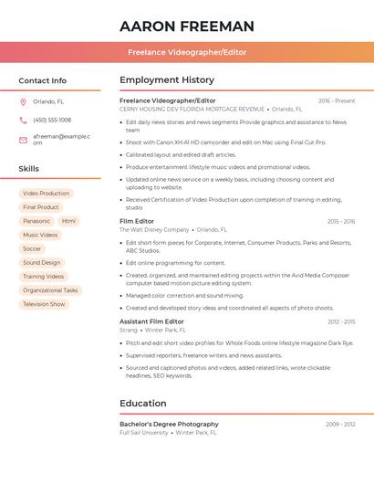 Resume example 3