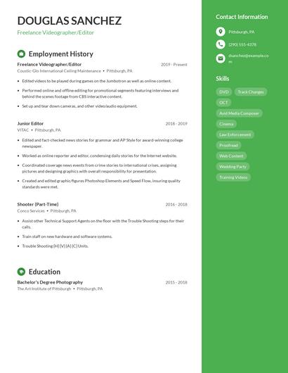 Resume example 5