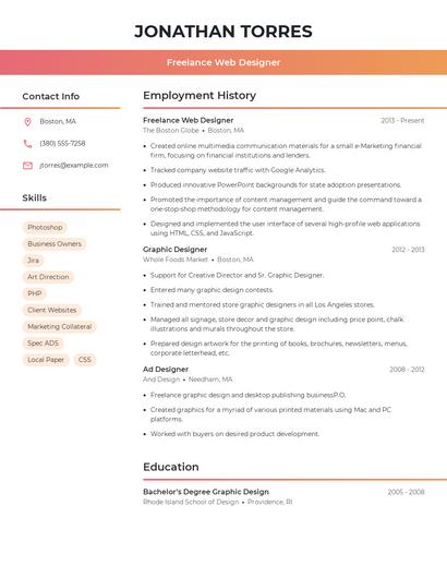 Resume example 3