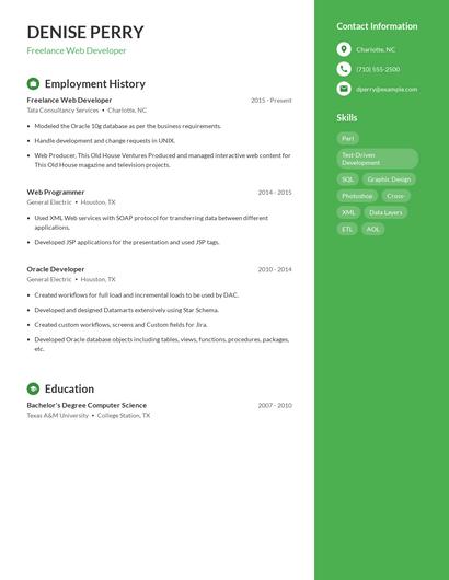 Resume example 4